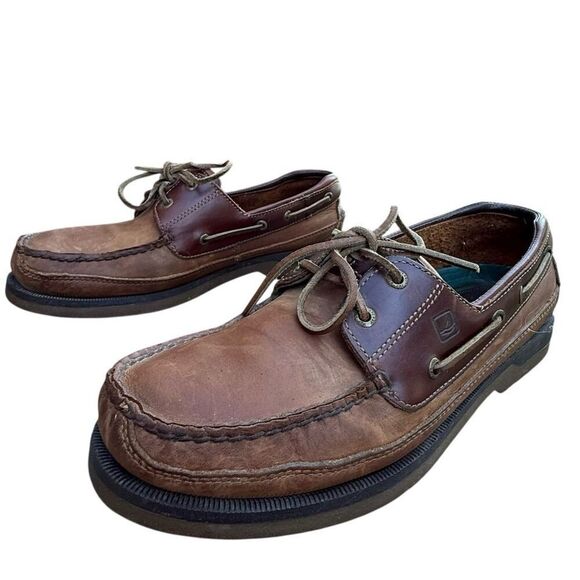 Sperry Men's Brown Leather Boat Shoes Size 12M Casual Moc Toe - Picture 3 of 11